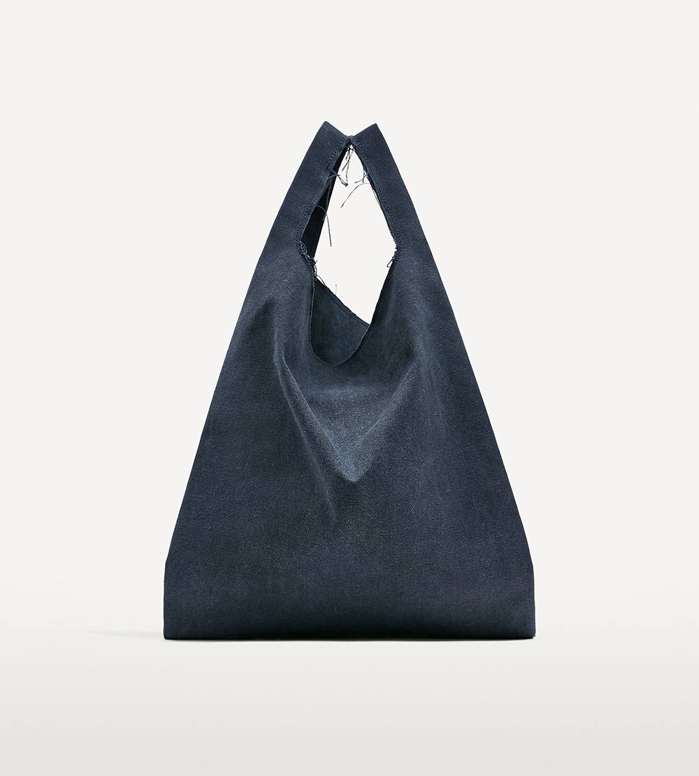 Blue Textile Bag